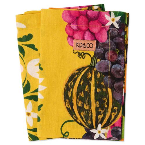 Kip&Co Garden Of Plenty 4P Napkin Set One Size